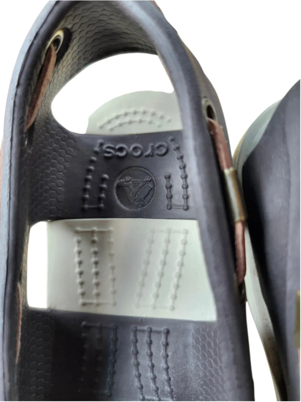 Crocs Beach Line Boat Shoes Espresso Brown Stucco Women's Size 7